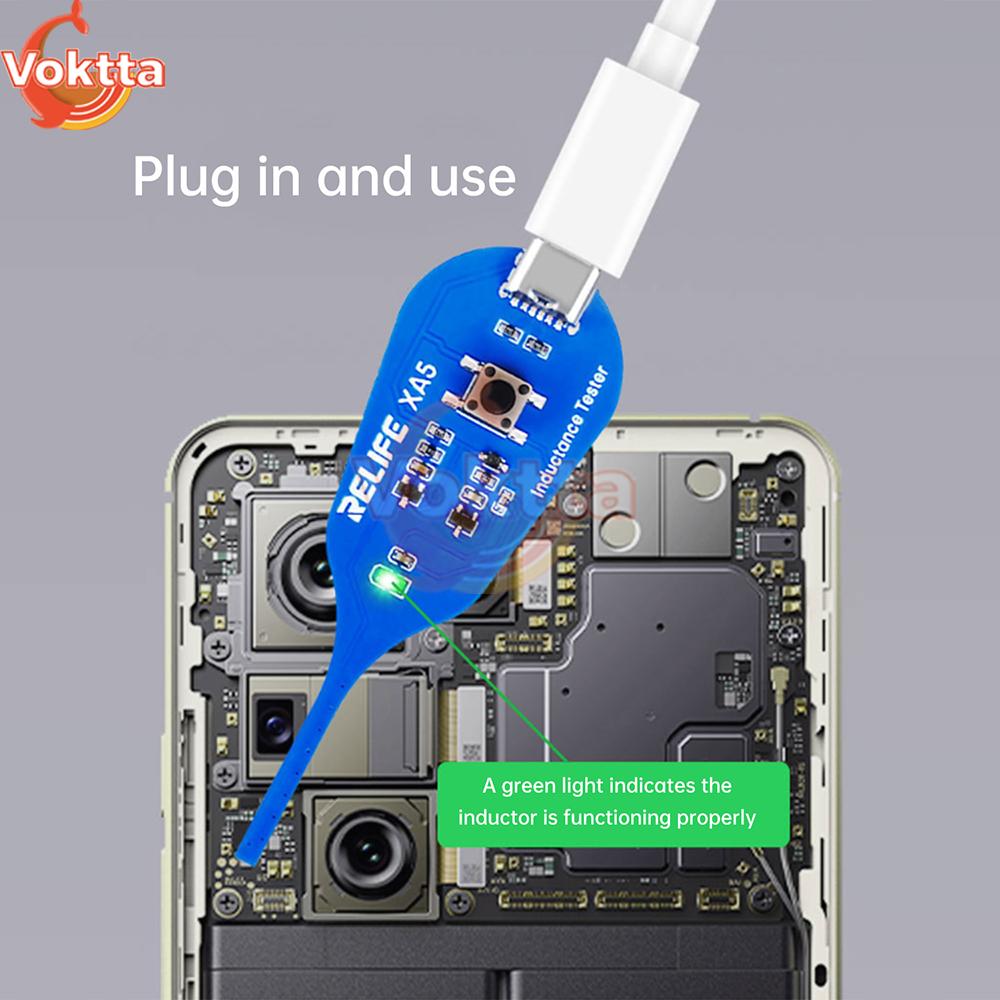 XA5 Inductor Detector Motherboard Coil Tester Quick Fault Checker Electromagnetic Induction Test PC Repair Tool Type-C Interface