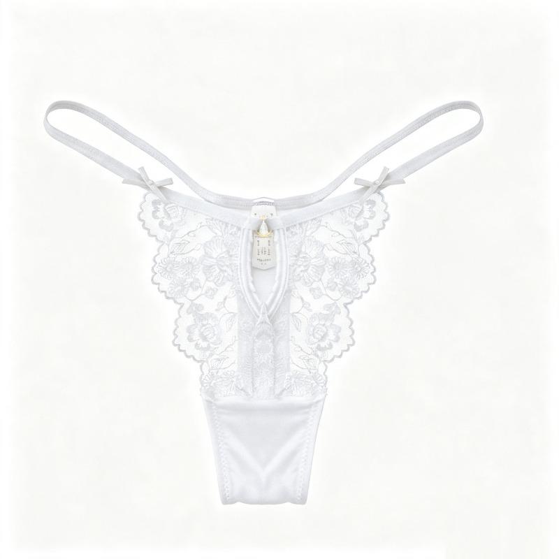 Lady Summer Ultra Thin Pure Desire Lace Edge Thin Strip No Trace Thong Underwear