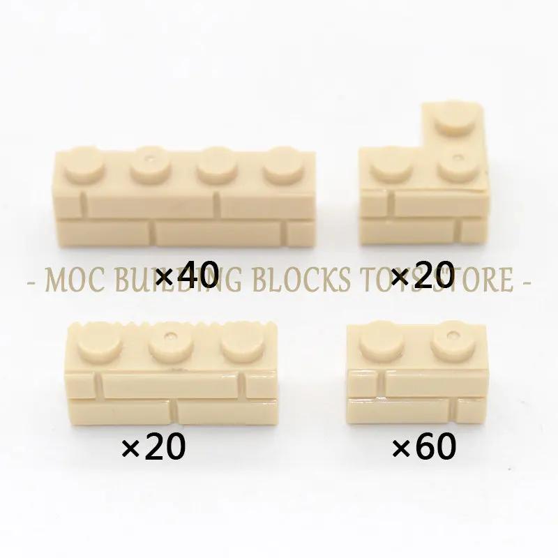 MOC Militärszene Spielzeugzubehör Bausteine Blockbasis Soldaten Armeefiguren Waffe Stacheldraht Sandsäcke Serie