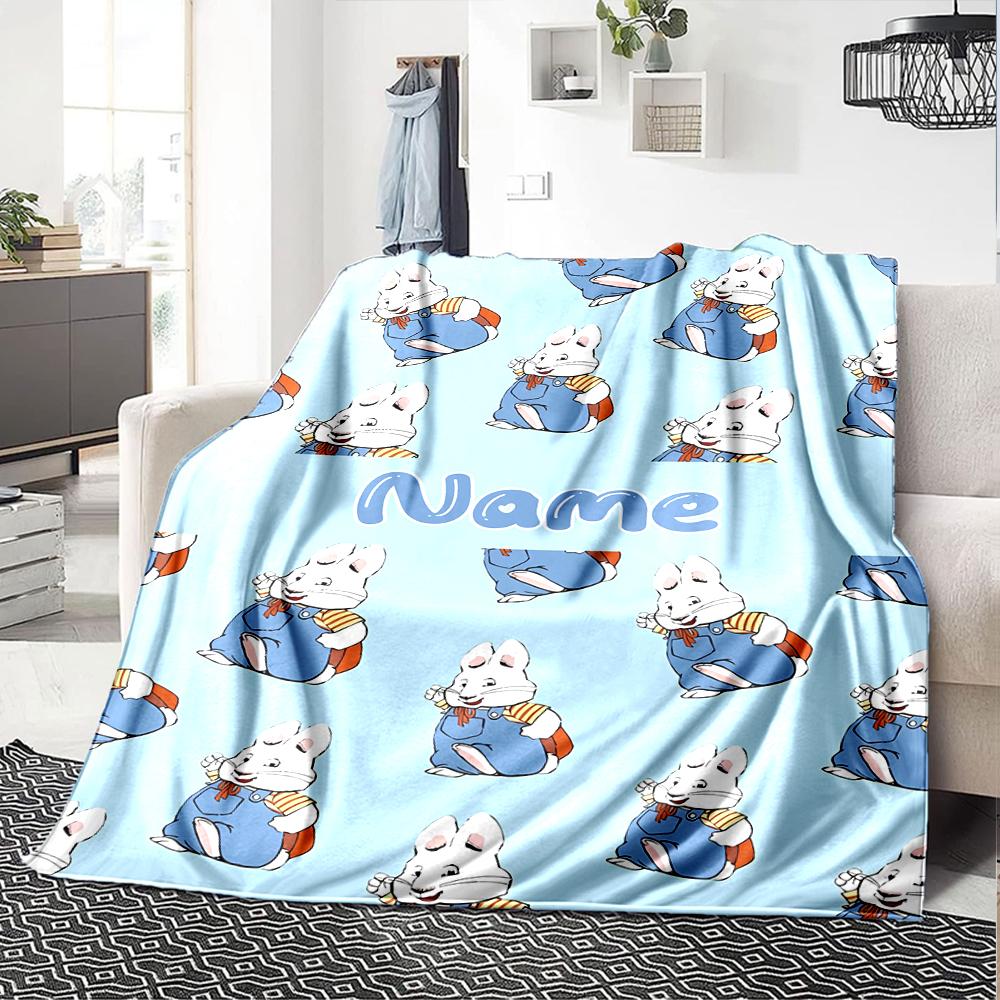 Customiz Name Personality Max and Ruby Blanket Soft &Warm Sofa Office Bed Travel Lunch Break Blanket, Gift Suitable All Seasons