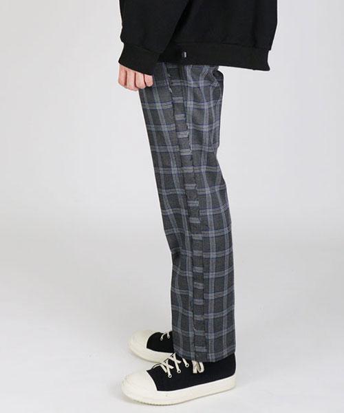 Nens Check Seitenstreifenhose (Grau)