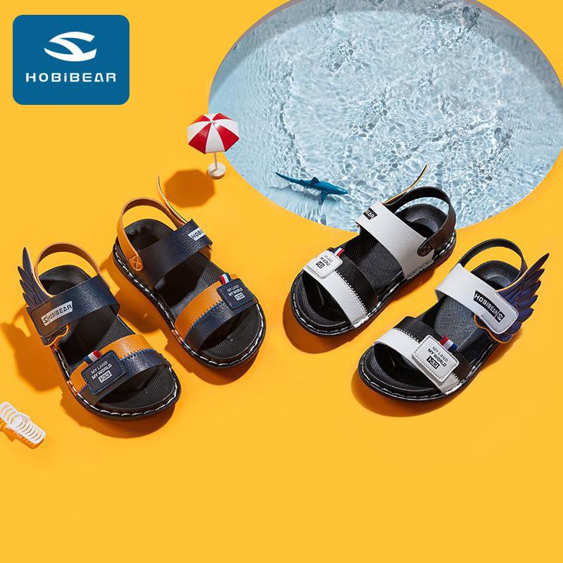 

Hobibear Летняя мода повседневная обувь для мальчиков Модные пляжные сандалии