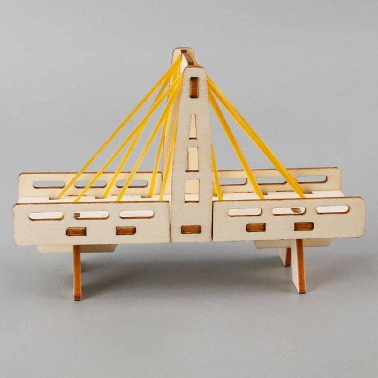 Interactive Physics Teaching Aid Wooden Suspension Bridge Model Craft Set For Science Experiment Classroom Demonstration