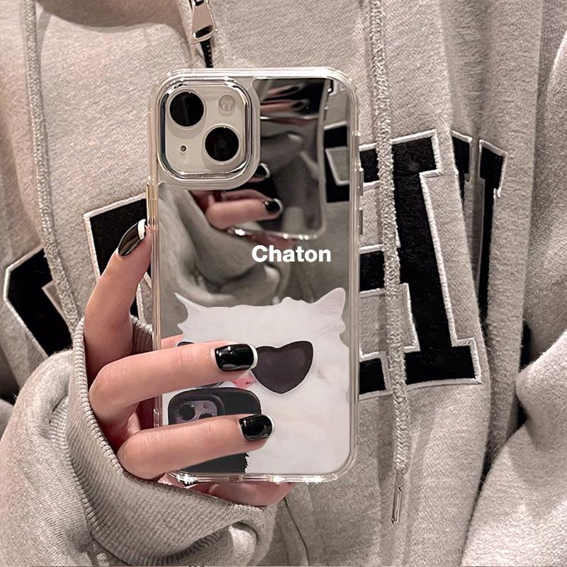 Mobile Phone Cases for iPhone 11 13 XR 15 Pro Max 12 14 Pro Max Case iPhone 16 XS Max Mirror Protective Case Mirror Exquisite Cartoon Waterproof