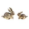 Chinese New Year Brass Zodiac Lucky Rabbit Statue Ornament Key Chain Pendant Figurine Home Office Decorations 2025