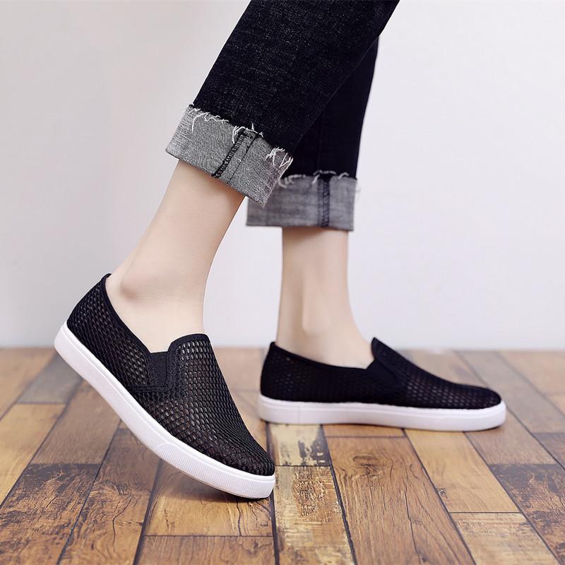 Slip On Mesh Breathable Shoes for Women Comfortable Casual Summer Sports High Quality Sale Korean Deals 39 Flat Woman Footwear