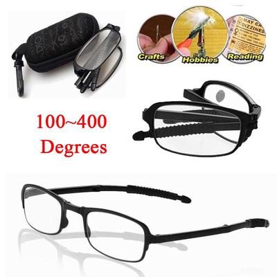 Beliebte Lesebrille Brillen Lupe Falten mit Anti-Müdigkeit Geschenk Männer Objektiv Box Harz Grad 100 ~ 400