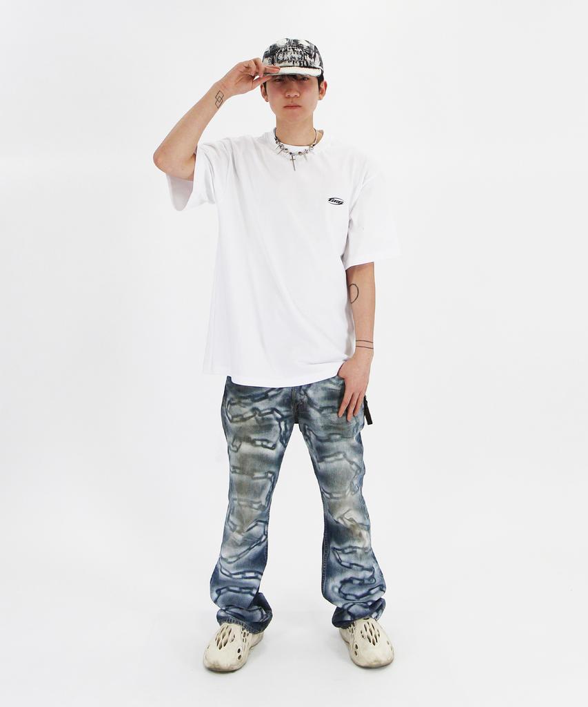 Keuligeon Crg Racing Semi-Oversized Short Sleeve T-Shirt White