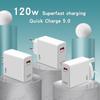 120W USB Fast Charger Type C Phone Quick Charge 5.0 Power Adapter For iPhone iPad Xiaomi Samsung Huawei Realme Oppo Oneplus