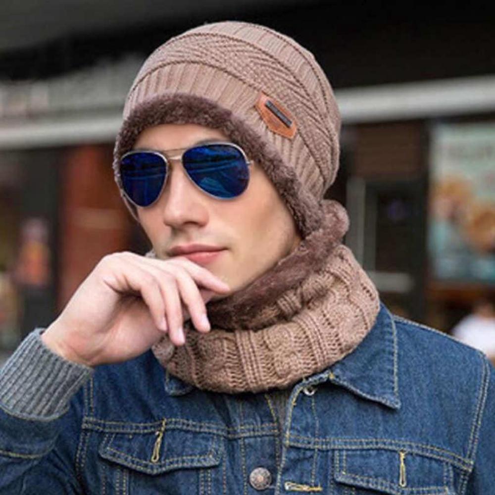 

Новая Мода Классическая Мужская Женская Вязаная Шапка Плюшевая Меховая Подкладка Толстая Сохраняющая Тепло Шапка Костюм Стильные Зимние Шапки 56cm-60cm хаки