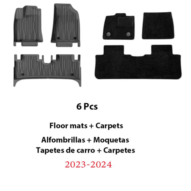 Car Floor Mats For BYD Dolphin Mini Seagulls EV 2024 Trunk Mats Waterproof Non-slip Carpet Back Seat Protector Boot Liner Tray