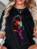 Cool Printed Dance - Stylish Casual Sports T Shirt