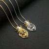 Men's Hip Hop Lion Pendant Necklace Stainless Steel Gold Black Cuban Chain Punk Men Fashion accessories