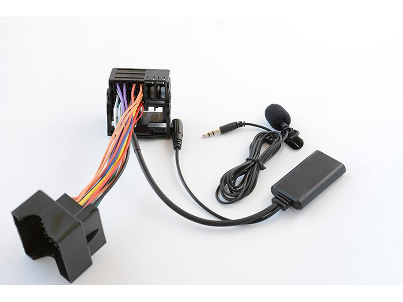 Compatible with Benz Car Audio: CD & Bluetooth Music Lossless Plug-and-Play with MIC Wiring Harness, AUX-in 20 30/50A