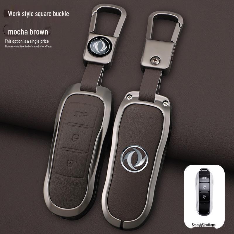 Compatible Key Cover for Dongfeng Fengguang 360, IX5, Seres SF5, and Red Star IX7 Models - Shell, Buckle, and Bag included.