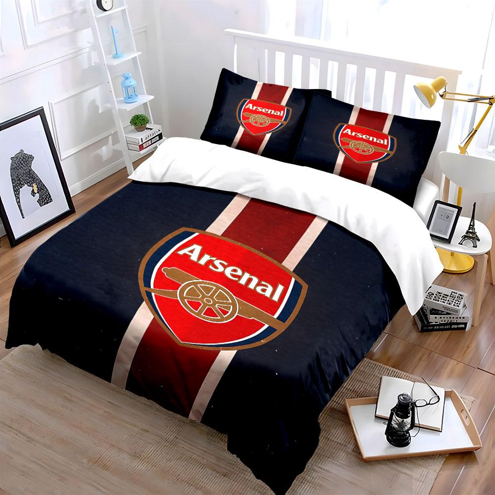Arsenal Logo Bedding Set Bedding Duvet Cover Set Duvet Cover Pillowcases (1 * Duvet Cover 2 * Pillowcases, Without Duvet Insert)