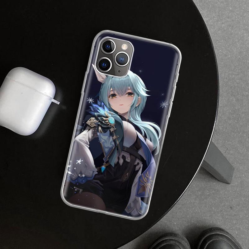 Genshin Impact Eula Phone Case Cover For iPhone 11 12 13 Mini 14 15 Plus 16 Pro Max 17 Air 7 8 + SE Art Customized Fundas 11 12