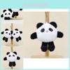 Bedårande Söt Jättepanda Gosedjur Nyckelring Mjuk Kort Plysch Väskhänge 14cm