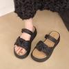 2025New Summer Women's Slippers PVC Outsole Ins Trendy Korean Style Thickened Outer Wear Floral Pattern Leisure Style S