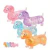 4 Pcs Anxiety Squishies Fidget Toys - Upgraded Ly Dachshund Gel Stretch Ball, Cute Mini Sausage Dog Stress Relief Toy