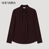  She S miSS  Shirring Tie Neck blouSe Swwblo42010 Wi