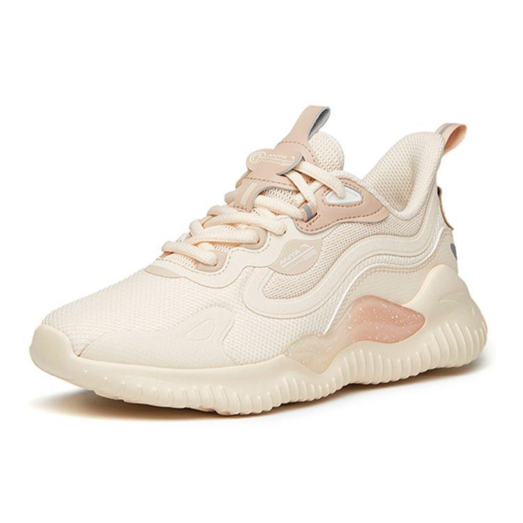 Anta Running Series Non-Slip Durable Low-Top Running Shoes Women Sneakers Oatmeal 922145556-1