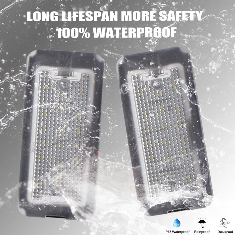 2PCS LED License Plate Light For Fiat 500 Abarth 500 2007-2020 6000K High Brightness Number Plate Lights No Error