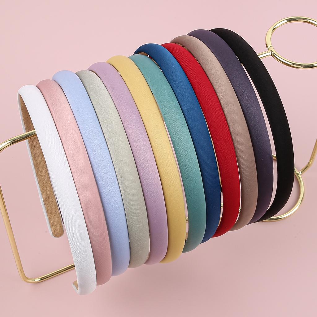 3pcs Fashion Girls Headbands Candy Color Satin Headbands Sponge Hairbands Hairhoop Women Girls Hair Accessories
