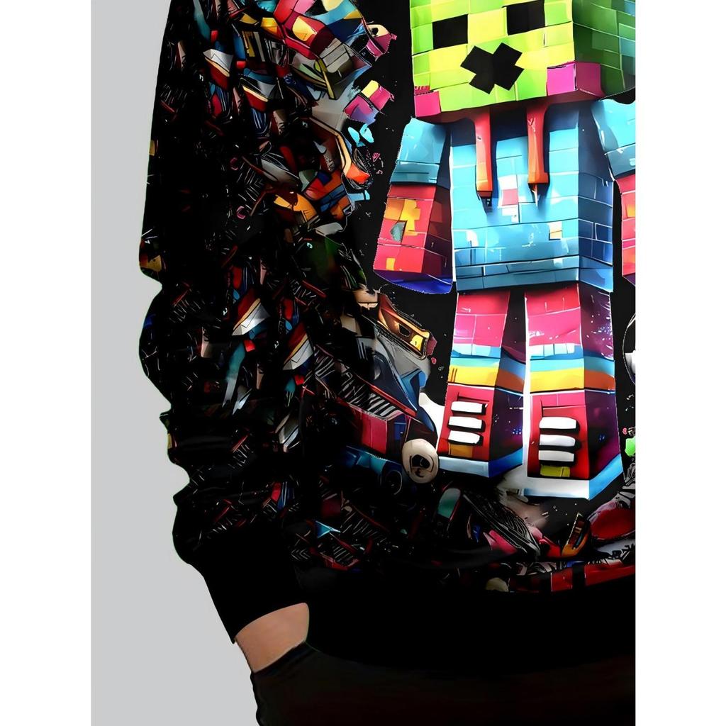 Children's Clothing, Boys' Hoodies, Long Sleeved Fashionable Printed Spring and Autumn Pullovers