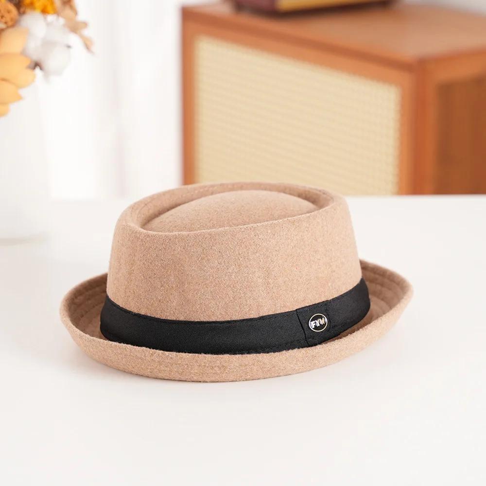 Wool Felt Bowler Hat with Textured Crown & Rolled Brim | British Vintage Style | Unisex Autumn Winter Casual Fedora