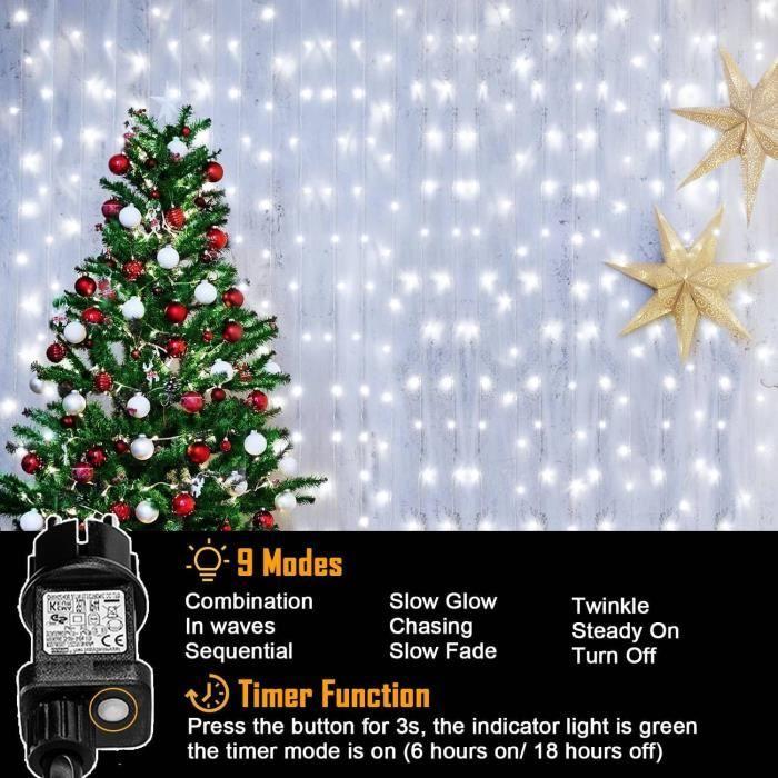 Guirlande Lumineuse - Yowin - 600 LED - 6m x 3m - Étanche - 8 Modes