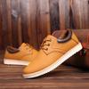 Men's Waterproof Non-Slip Leather Casual Work Shoes - Large Size, Trendy Spring Design