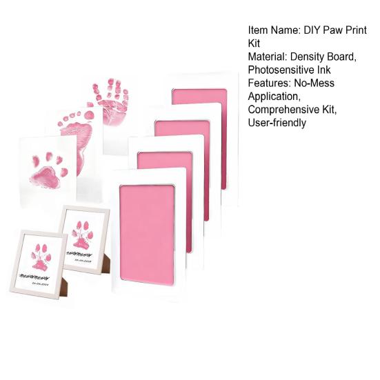 Inkless Paw Print Kit Clean Touch Ink Pads And Imprint Cards No Mess Paw Print Impression Set for Dogs Cats Nose Print Footprint Keepsake