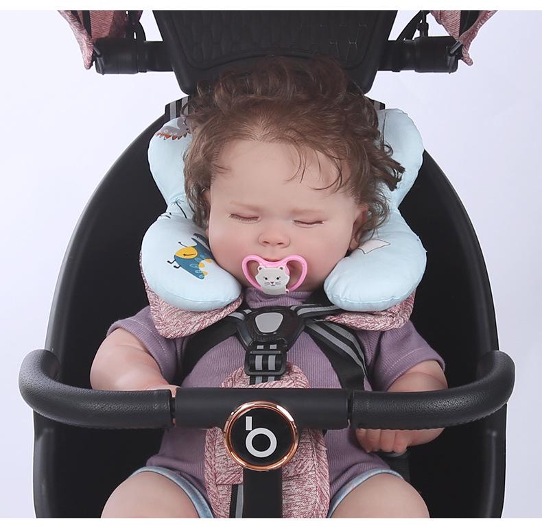 Baby Head & Neck Support Pillow - Anti-Flat Head Protection for Strollers & Car Seats