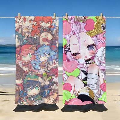 Jeu G-Genshin I-Impact Serviette Couverture de Plage Serviette Pour Voyage Salle de Sport Douche Luxe Léger Camping Piscine chaud
