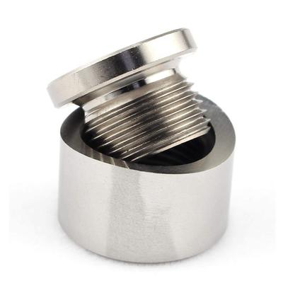 SS304 Hexagon Bung and Notched Base Nut for Lambda Sensor, SS304 Welded Nut Boss Adapter for Oxygen Sensor Install, M18*1.5