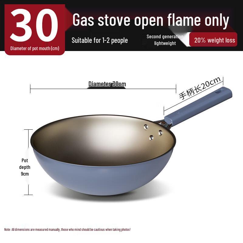 ZISIZ Titanium Non-stick Stir-fry Wok