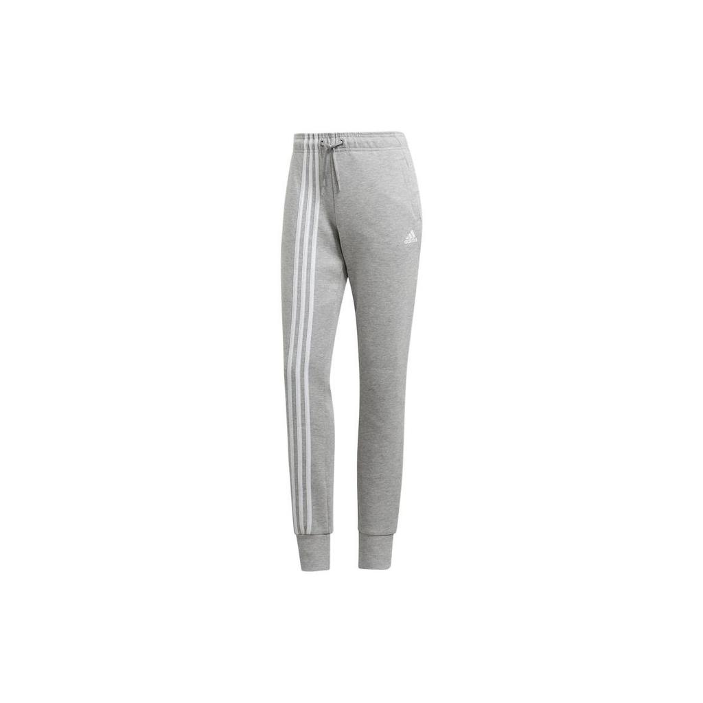 Adidas Three Stripe Logo Cuffed Sports Pants Women Pants Gray EB3827