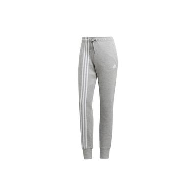 Three Stripe Logo Cuffed Sports Pants Women Pants Gray EB3827