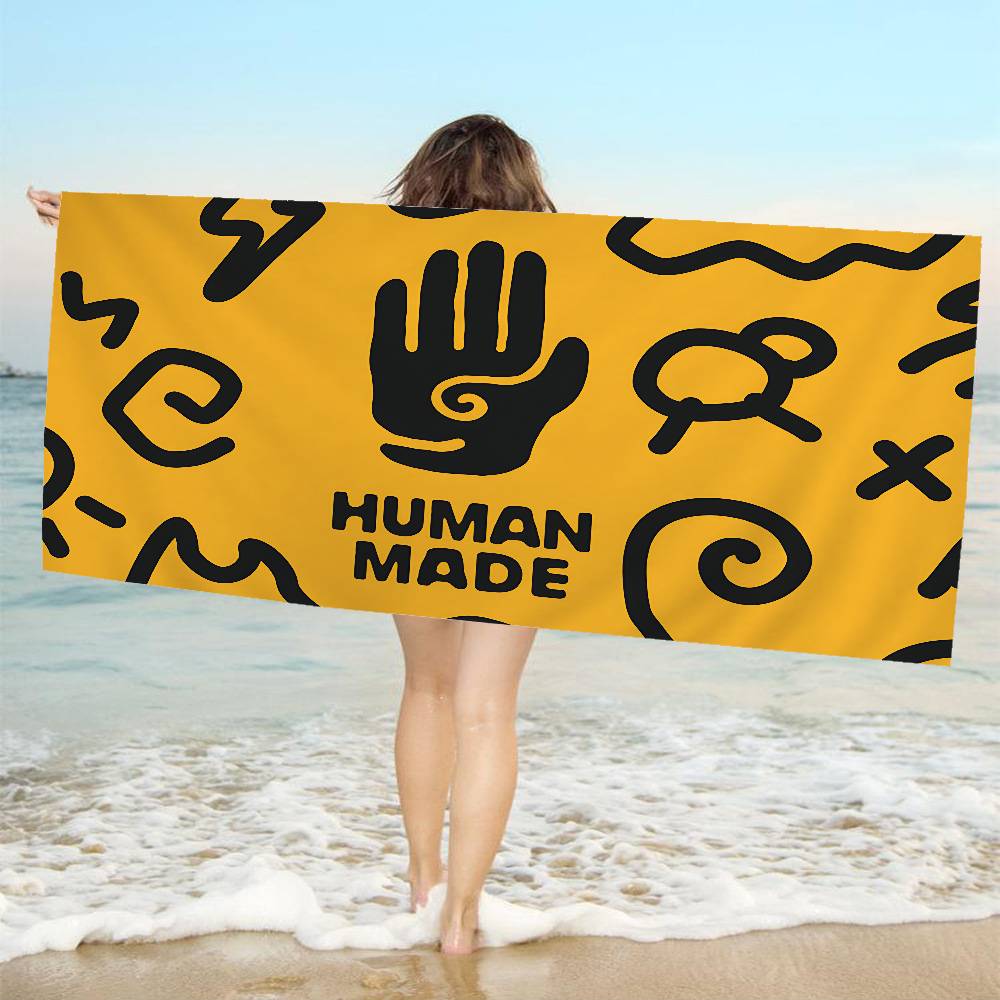 Fashion H-Human M-Made Big Microfiber Beach Towels Quick Dry Towel Sand Beach Towels Pool Towel for Travel Swim Pool Yoga