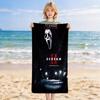 Custom Name Scream Movie Stylish Digital Printing Beach Towel Quick‑Drying Absorbent Blanket for Beach Pool Gym Travel