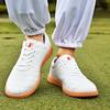New tai chi shoes breathable beef tendon sole leather surface white sports shoes spring and autumn tai chi martial arts shoes