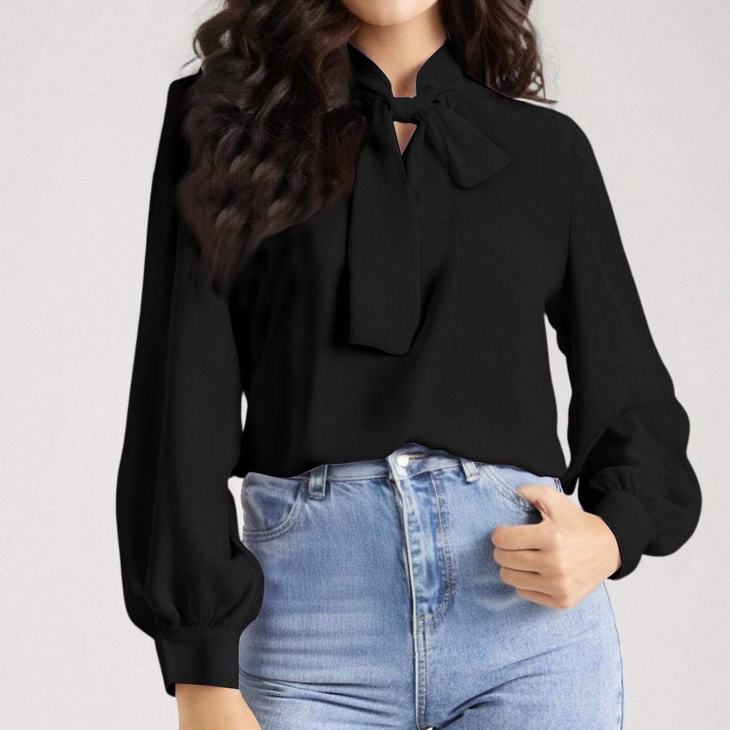 Women's Casual And Fashionable Color Long Sleeved Shirt Top Long Sleeved Shirt Top