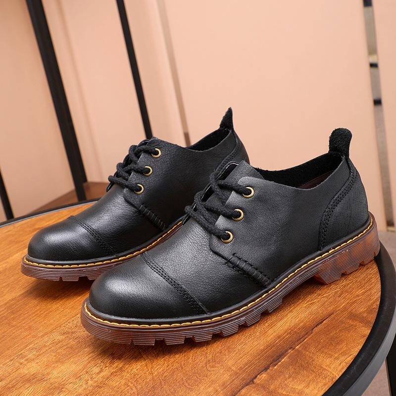 

Мужская обувь из коровьей кожи первого слоя на шнуровке, мужская повседневная обувь из кожи на мягкой подошве, деловая кожаная обувь с дышащей подошвой из коровьей кожи 44