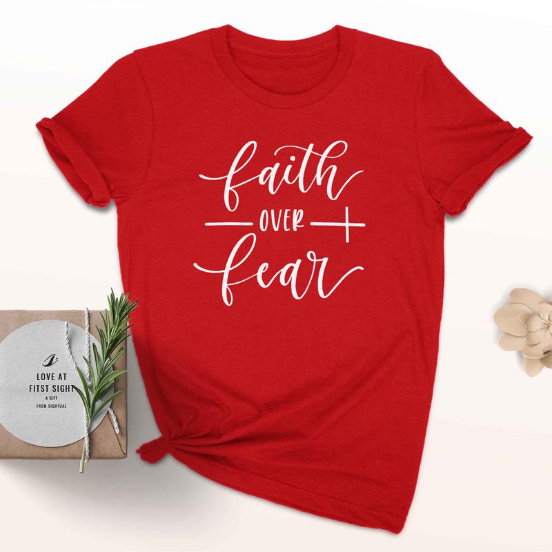 Faith Over Fear Unisex Streetwear T-Shirt - European & American Style