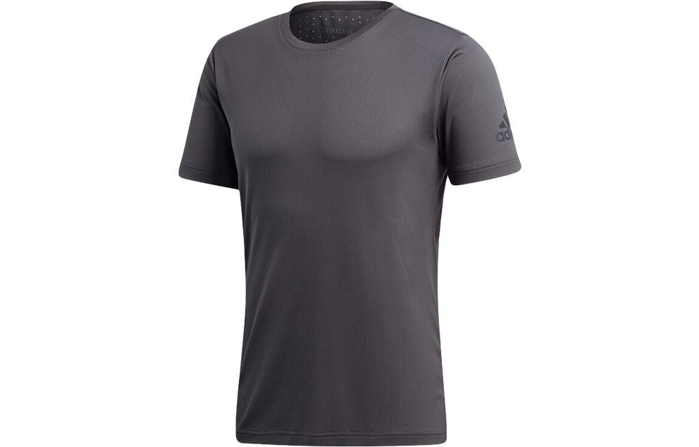 Adidas T Shirts Men s Dark Gray Crew Neck Moderate Straight Fit CZ5471 S