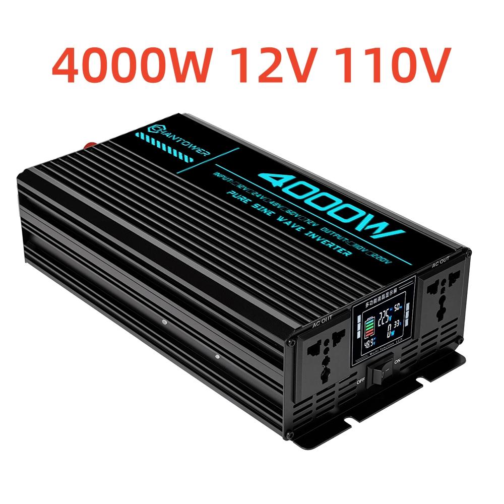 Pure Sine Wave Inverter DC 12V To AC 220V/110V 1000W 1600W 3000W 4000W 5000W 6000W Power Converter Car Solar Inverter