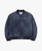 Wave-Dyed Stadium Jacket Dark Blue