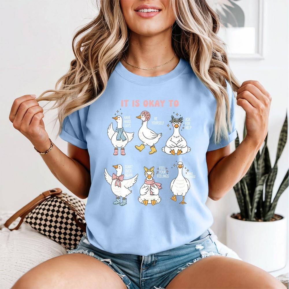 Unisexs Motivational Goose Tshirt Cute Funny Unisextal Health Unisexs Tshirt 2XL