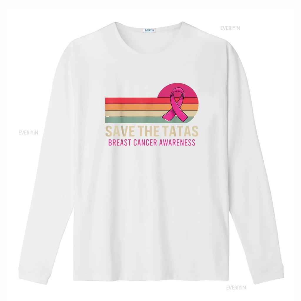 Womens Retro Vintage Save The Tatas Breast Cancer Awareness Ribbon T Shirt Black 2X Large vintage Washed Casual Breathable